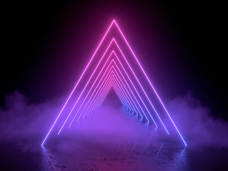 illuminated triangles